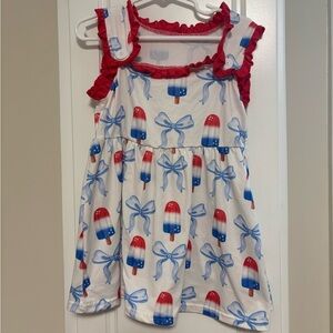Girls dress 4t red white blue spring summer
